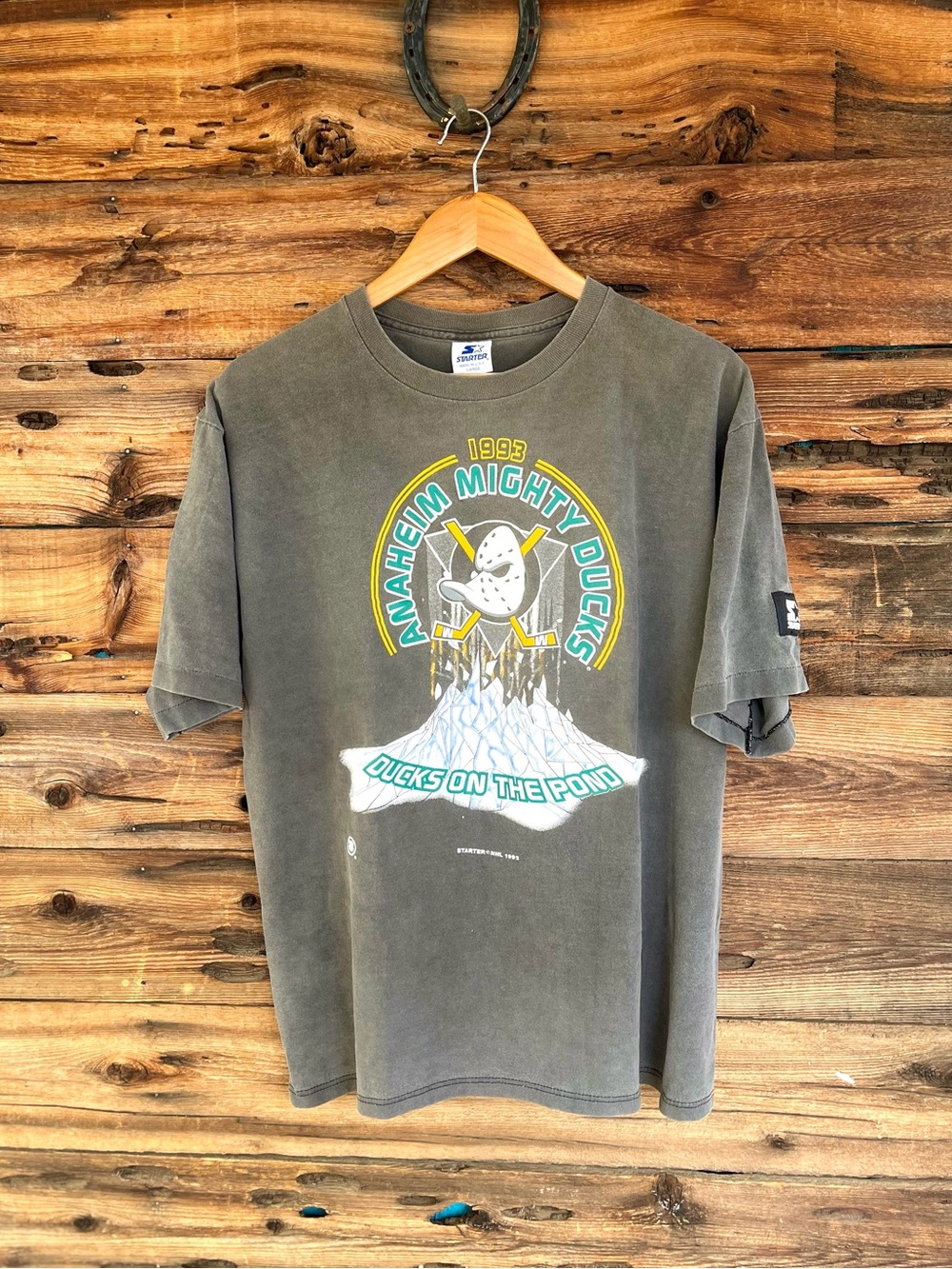 VINTAGE | STARTER 1993 Anaheim Mighty Ducks 'Ducks on the Pond' Graphic Tee L